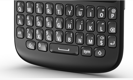 The blackberry q20 retains the trademark of QWERTY keyboard