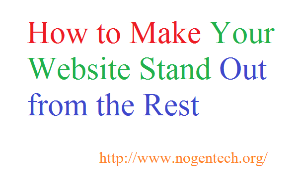 make your website stand