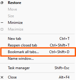 bookmark all tabs