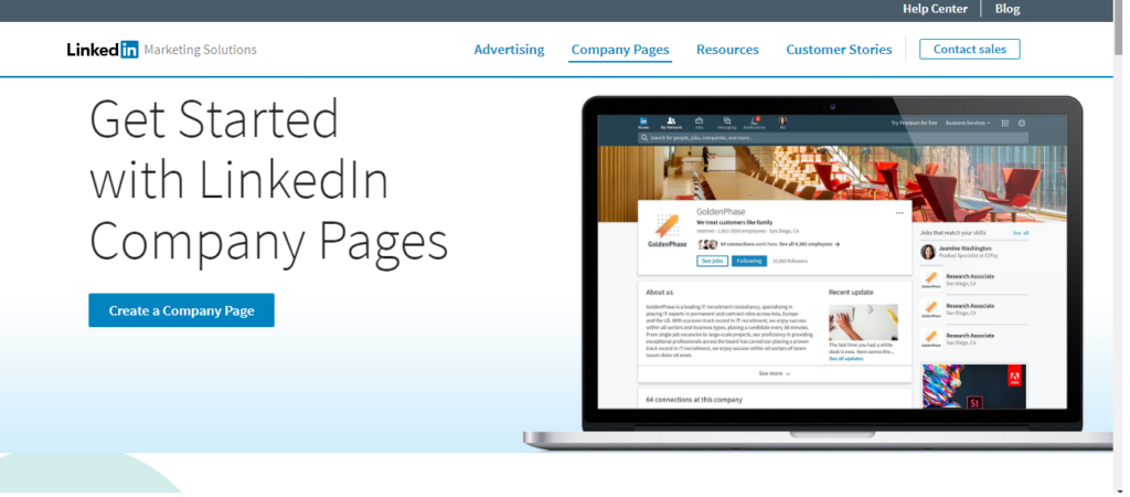 how to create company page on linkedin