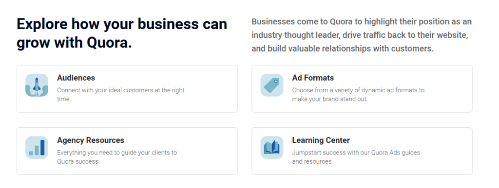 Create a Business Profile on Quora