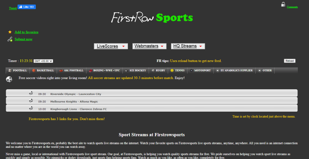 First Row Sports