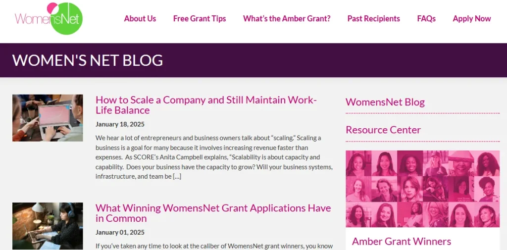 Women’s Net - Grants, Networking and Tips