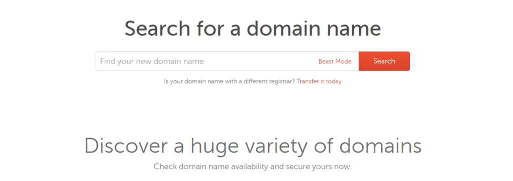 Search domain name