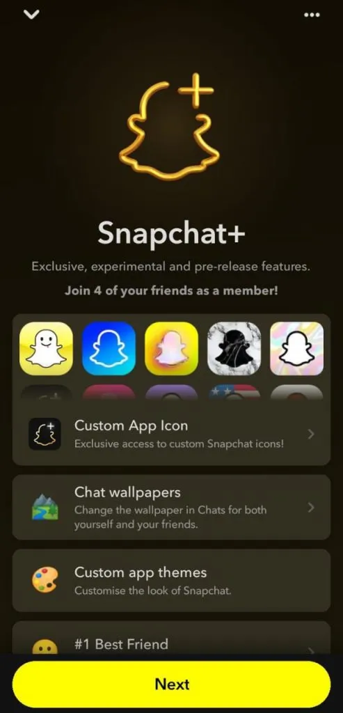 Subscribe to Snapchat+