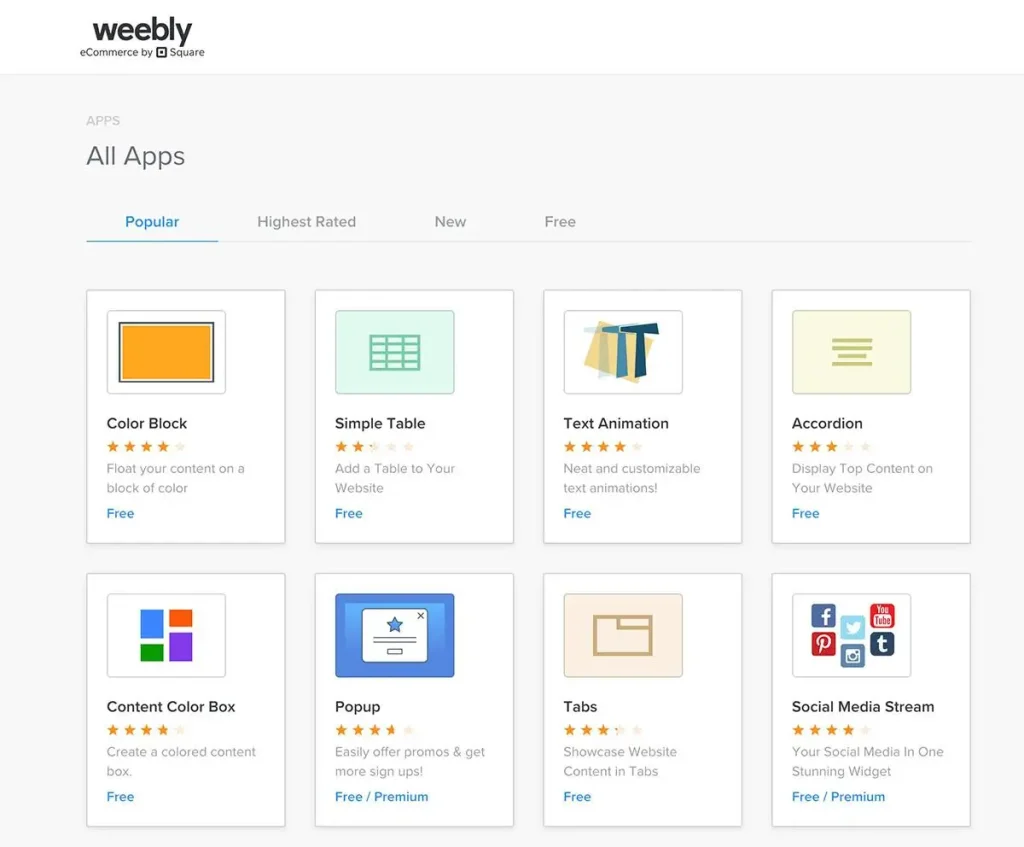 Weebly by Square