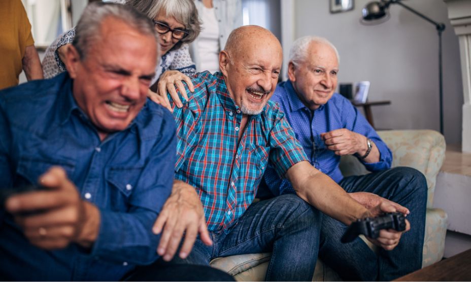 old men playing game