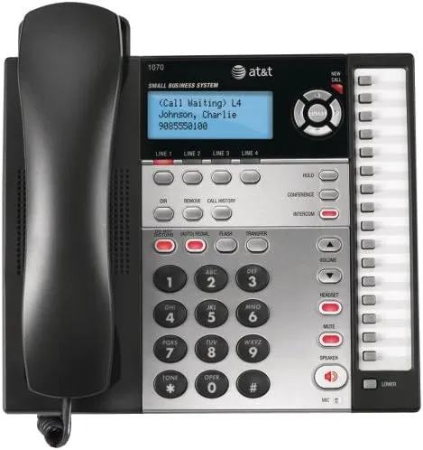 AT&T 1070 4-Line Expandable Corded Phone System