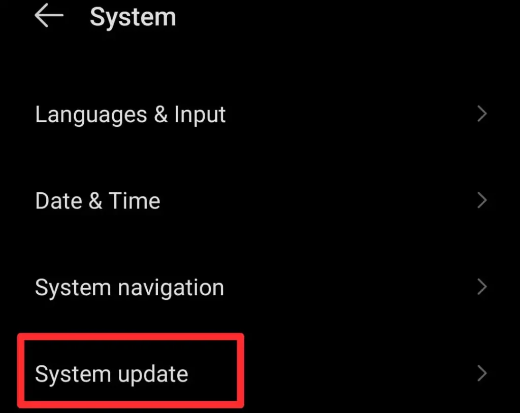 System Update