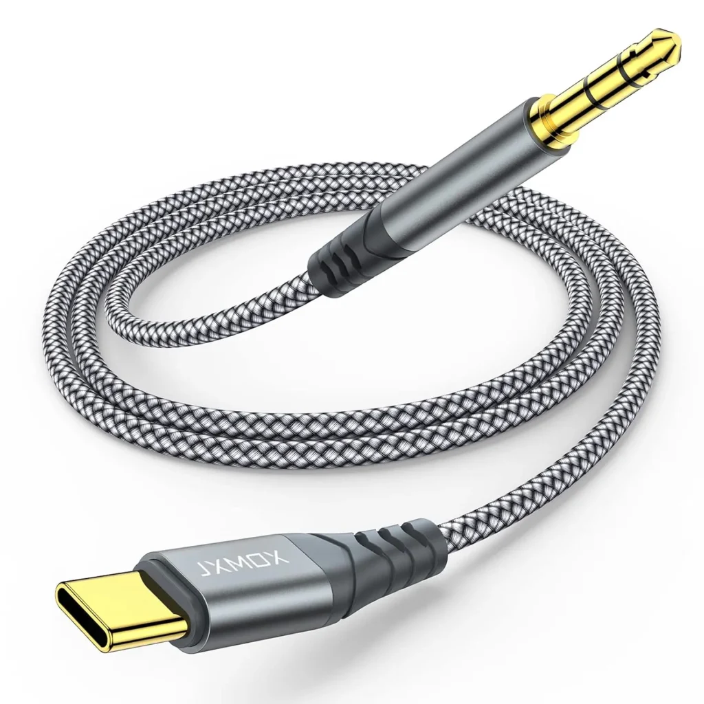 JXMOX USB C to 3.5mm Audio Aux Jack Cable