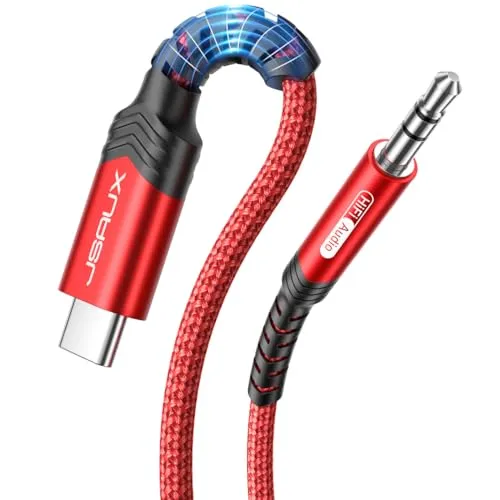 JXMOX USB C to 3.5mm Audio Aux Jack Cable