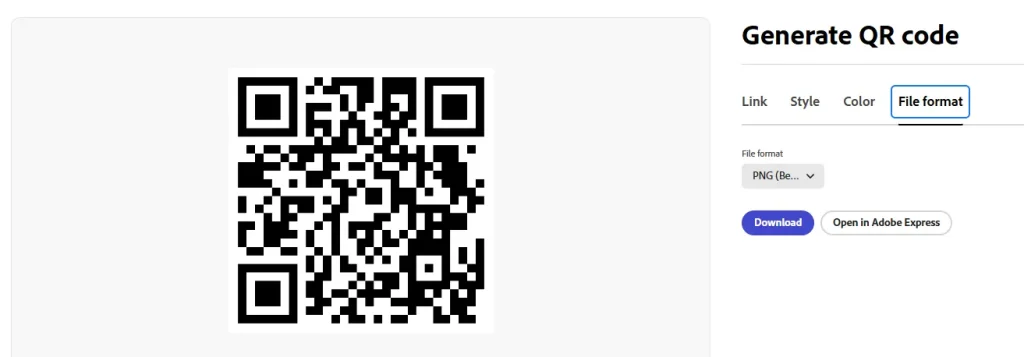 Generate QR code