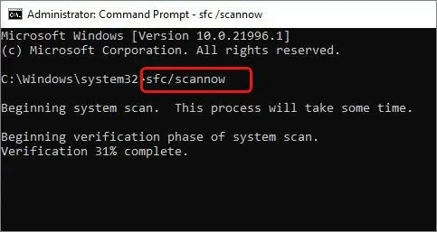 SFC/scannow